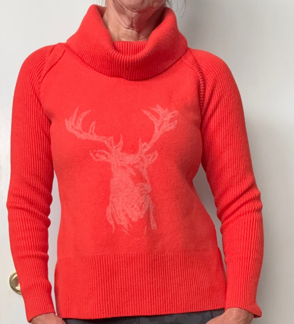 Krimson Klover Meriino Wool Cowlneck Orange (S)